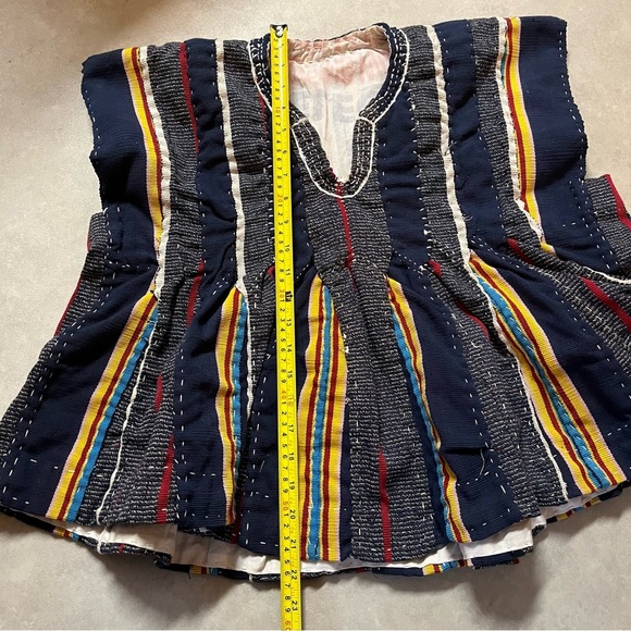 Ghana Batakari/ Fugu smock shirt top. Hand Stitched. XS - S. Authentic - Picture 5 of 10